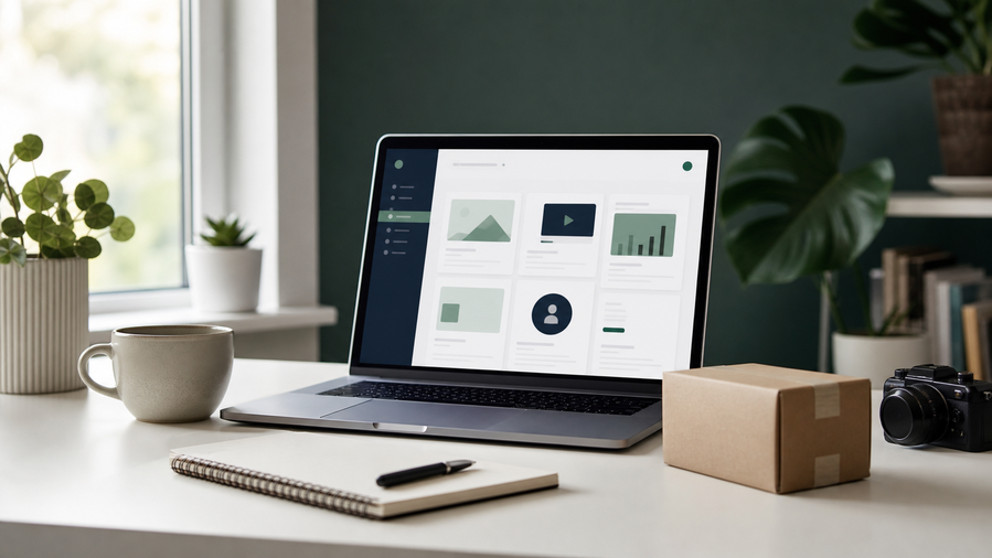 Organized workspace for planning an online side project