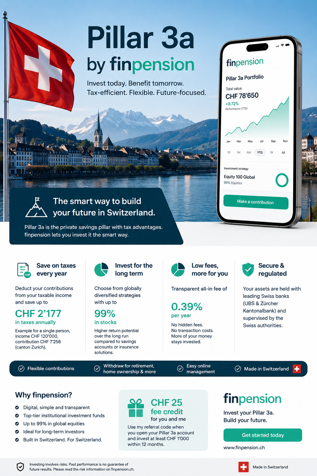finpension Pillar 3a switzerland